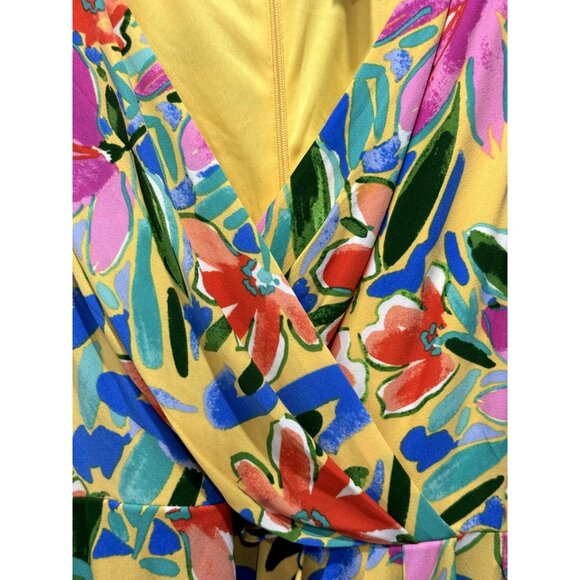 MAGGY LONDON Women Multi-Color Floral Dress 0 - Picture 6 of 7